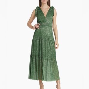Sabina Musayev Helena Tiered Maxi Dress, New with Tags. Size Medium. Color Basil